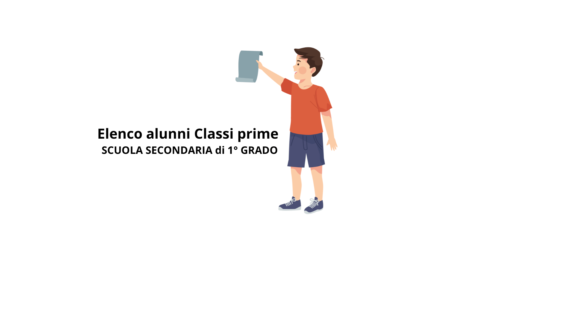 Elenco classi prime scuola secondaria di 1° grado