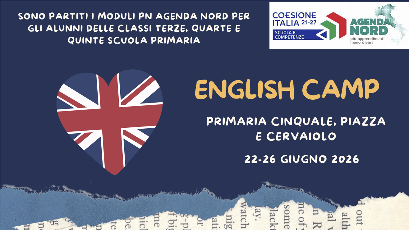 PRIMARIA: English Camp – progetto Agenda del Nord