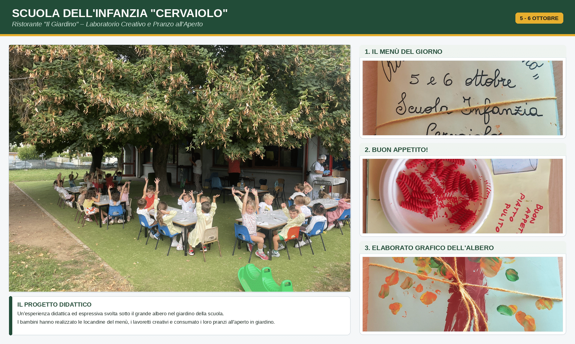 Ristorante “Il giardino” – Infanzia Cervaiolo